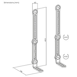 Avis Support universel VESA pour barre de son, Maclean MC-334, 15kg max