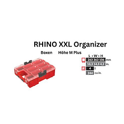 Acheter Toolbrothers RHINO XXL Organisateur ULTRA Hhe M Plus Boîtes 364 x 264 x 106 mm 4 l empilables IP66