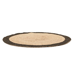 Acheter The Home Deco Factory Tapis rond en jute design bicolore Sophie - Diam. 120 cm - Noir