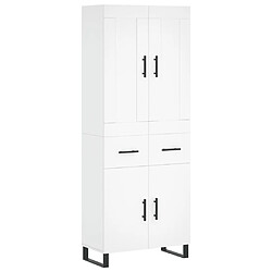 vidaXL Buffet haut Blanc 69,5x34x180 cm Bois d'ingénierie