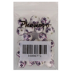 20pcs Fleur Porcelaine Céramique Espacement Lâche Perles Charmes Conclusions Violet