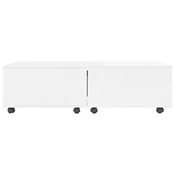 Acheter Maison Chic Table basse pour salon | Table à café Blanc brillant 120 x 60 x 35 cm -GKD45384