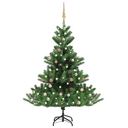 vidaXL Sapin de Noël artificiel Nordmann avec LED et boules Vert 120cm