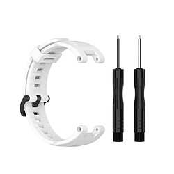 Bracelet de montre de remplacement en silicone avec outils compatible avec Amazfit T-Rex Blanc