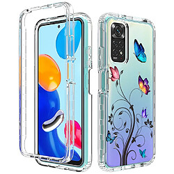 Coque en TPU anti-chute, anti-rayures pour votre Xiaomi Redmi Note 11S 4G/Note 11 4G (Qualcomm) - Arbre et papillon