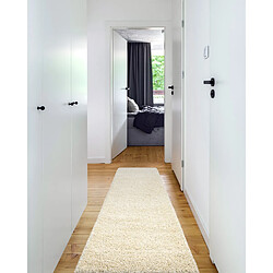 Acheter RUGSX Tapis, le tapis de couloir SOFFI shaggy 5cm crème - pour la cuisine, l'antichambre, le couloir 60x300 cm