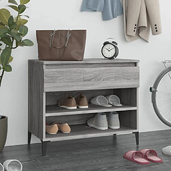 Maison Chic Armoire à Chaussures,Meuble de Rangement à Chaussures Sonoma gris 70x36x60 cm Bois d'ingénierie -MN27009