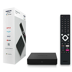 Nokia Streaming Box 8010 - Android TV Smart Box (Ultra HD 4K, HDR, Chromecast, Assistant Vocal Google, Netflix, Disney +, Prime Vidéo, Google Play Store, WiFi, HDMI, LAN, Bluetooth, H.264, HEVC H.265)