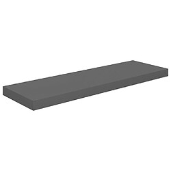 vidaXL Étagère murale flottante Gris brillant 80x23,5x3,8 cm MDF