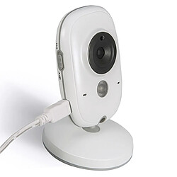 Acheter Wewoo Babyphone vidéo Babycam blanc 3,2 pouces LCD 2.4GHz surveillance sans fil caméra bébé moniteur, soutien à deux voies Talk Back, vision nocturne