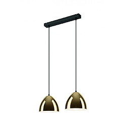 Lumière Suspension Mia Métal Or 2 ampoules 89cm