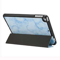 Wewoo Housse Étui Coque Etui à rabat horizontal en marbre avec Motif texture pour iPad Mini 2019avec support trois tiroirs et fente stylo et fonction veille / réveil bleu pas cher