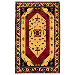 Vidal Tapis de laine 165x105 beige Kashkuli