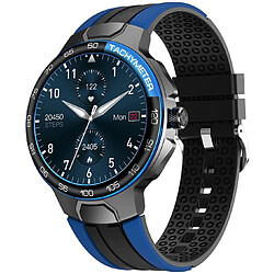 Chrono Montre Connectée pour téléphones Android et téléphones iOS Smartwatch Fitness Tracker(Bleu)