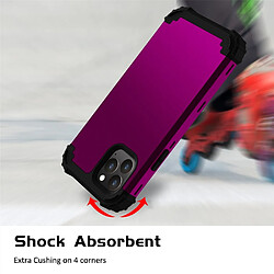 Acheter Wewoo Coque Rigide Pour iPhone 11 Pro PC + Silicone Protection anti-chute téléphone portable en trois parties violet foncé