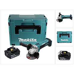 Makita DGA 452 T1J Meuleuse d'angle sans fil 18 V 115 mm + 1x Batterie 5,0 Ah + Coffret Makpac - sans chargeur