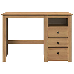 Helloshop26 Bureau table poste de travail meuble d'ordinateur informatique étude Panama 112 x 45 x 75 cm bois massif de pin brun 02_0023930