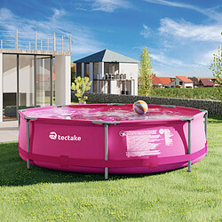 Tectake Piscine tubulaire ronde Ø 360 x 76 cm - rose vif