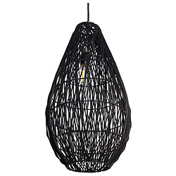 Beliani Lampe suspension ANNOTTO Osier Noir