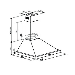 Avis Hotte décorative murale 60cm 64db 315m3/h inox - ah3426 - AMICA