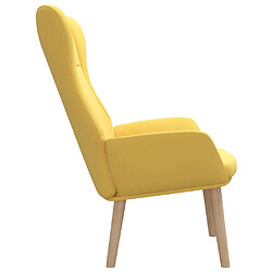 Avis vidaXL Chaise de relaxation Jaune moutarde Tissu