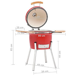 vidaXL Barbecue à fumoir Kamado Céramique 81 cm pas cher