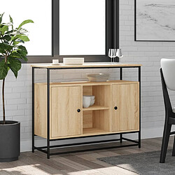 vidaXL Buffet chêne sonoma 100x35x80 cm bois d'ingénierie