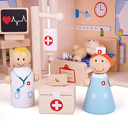 Bigjigs Toys Mini ensemble de jeu d'hôpital en bois