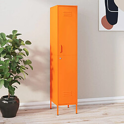 vidaXL Armoire à casiers Orange 35x46x180 cm Acier