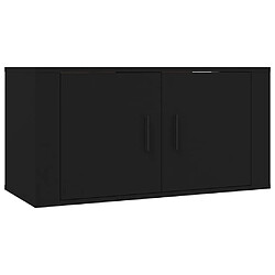 vidaXL Meuble TV mural Noir 80x34,5x40 cm