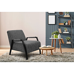 Courtois Laville Fauteuil fixe tissu gris foncé - Kobe