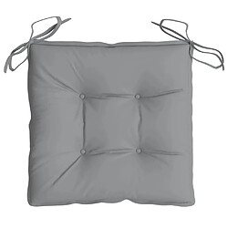 Acheter vidaXL Coussins de chaise lot de 4 gris 40x40x7 cm tissu oxford