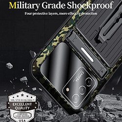 Coque en TPU anti-chute, anti-poussière, antichoc, avec béquille et sangle camouflage pour votre Samsung Galaxy S21 FE 5G/S21 Fan Edition