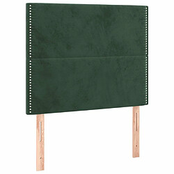 Maison Chic Lot de 2 Têtes de lit design pour chambre - Décoration de lit Vert foncé 100x5x78/88 cm Velours -MN86050