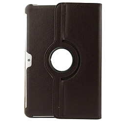 Avis Wewoo Housse Étui marron pour Samsung Galaxy Tab 2 10.1 / P5100 360 degrés Rotatif Litchi Texture en cuir avec support