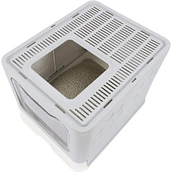 Acheter M-Pets Maison de toilette - M PETS - SILE TOP - Gris - 51 x 41 x 12.5 cm - Pratique, démontable, tiroir coulissant, pelle incluse