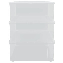 Acheter Maison Chic Ensemble de 3 Boîtes de rangement,Boîtes de stockage en plastique 25 L empilables -MN362545