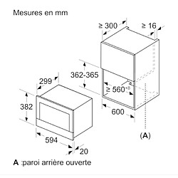 Micro-ondes solo 21l 900w encastrable - bfr634gw1 - BOSCH