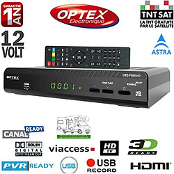 Optex Récepteur Décodeur Satellite HD Terminal TNTSAT HD ORS9989-HD + Carte TNTSAT – chaînes satellite, TNTSAT, HD ASTRA 19,2°Est