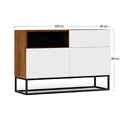 Acheter Bestmobilier Roman - buffet bas - 2 portes - 120 cm