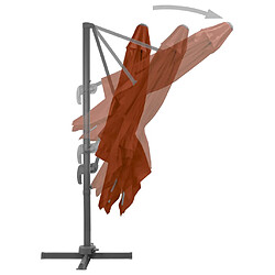 Acheter ComfortXL Parasol Déporté Avec Mât En Aluminium Terre Cuite 300x300 Cm