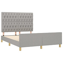 Acheter Maison Chic Lit adulte - Cadre Structure de lit avec tête de lit Contemporain Gris clair 140x200 cm -MN64762