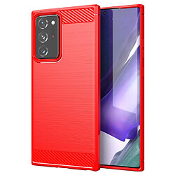 Coque en TPU texture en fibre de carbone rouge pour votre Samsung Galaxy Note 20 Ultra/Note 20 Ultra 5G