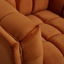 Acheter Rendez Vous Deco Fauteuil Mona en velours orange curcuma