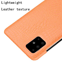 Acheter Wewoo Coque Pour Galaxy A51 Antichoc Crocodile Texture PC + PU Case Orange