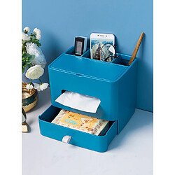 Avis Universal Boîte à mouchoirs à la maison salon table basse idéal mignon nordique multifonctionnel télécommande rangement avec tiroir miroir | Boîte à mouchoirs(Bleu)