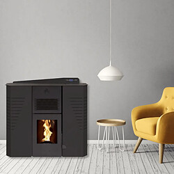 Interstoves Poêle à granules CORTINA 12 Etanche Concentrique Canalisable - Blanc pas cher