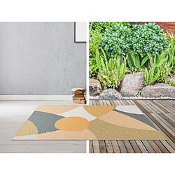 Vente-Unique Tapis intérieur ou extérieur design à motifs abstraits - 150 x 200 cm - Multicolore - CREYSSE