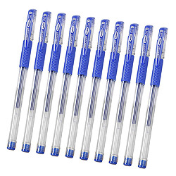 Avis 10pcs 0.5mm Nib moyen recharges rouleau stylo à bille gel stylo lisse écriture bleu