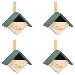 vidaXL Nichoirs 4 pcs 24x16x30 cm Bois de sapin